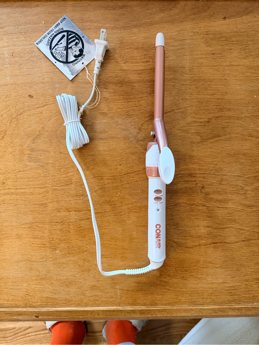 Conair Rose Gold & White 1" Curling Iron